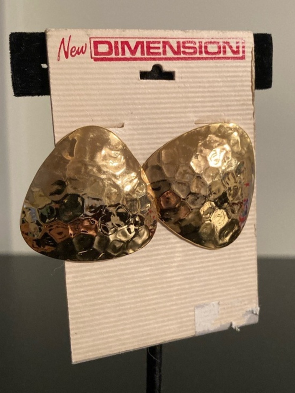 Gold Hammered Disc Earrings